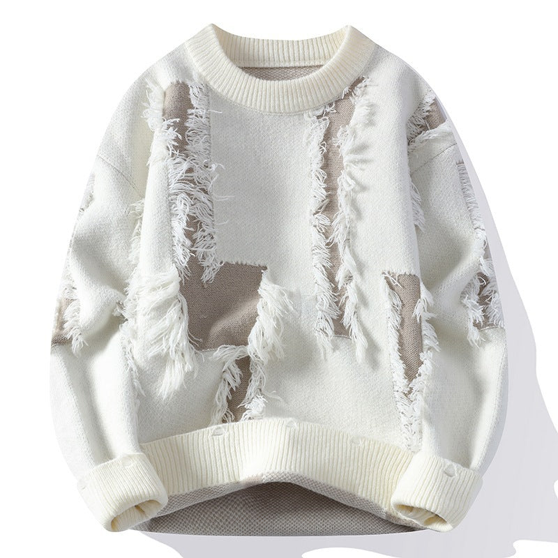 Mens Sweater Casual Loose Fit Knitwear