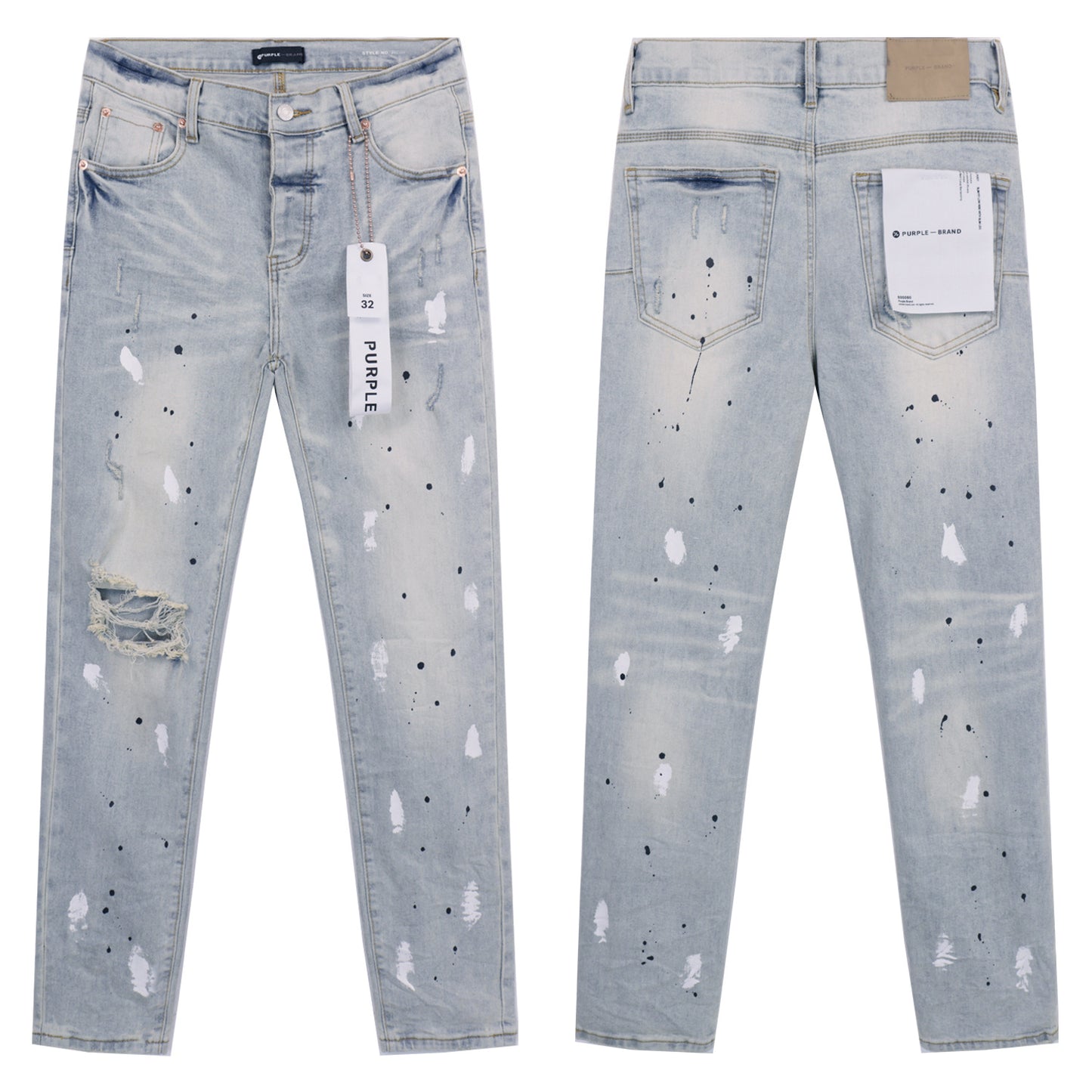Amiri & Purple brand Hole-less straight-leg jeans Size 30