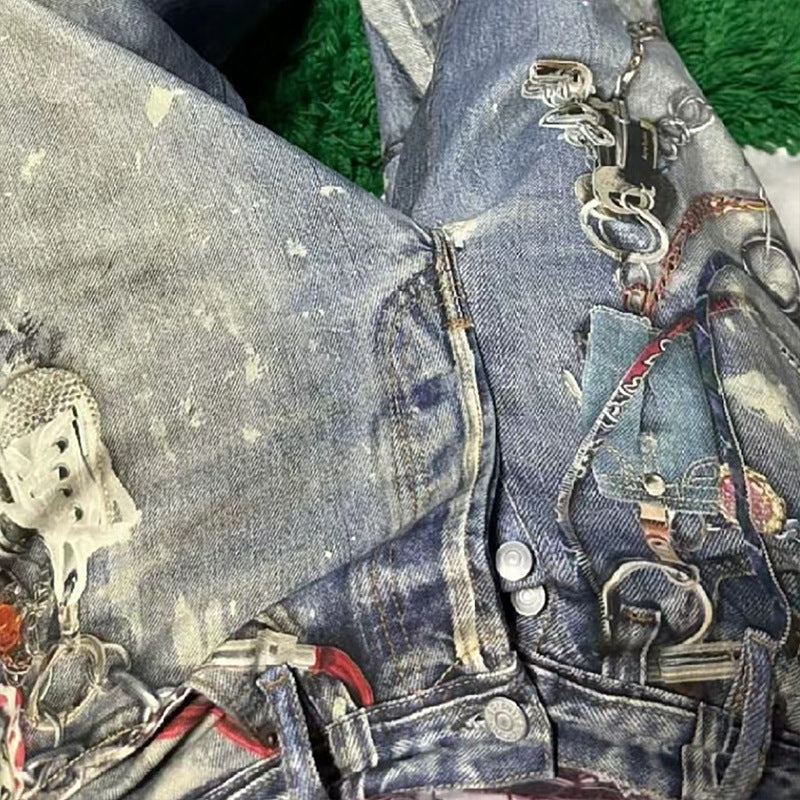 Straight cotton jeans
