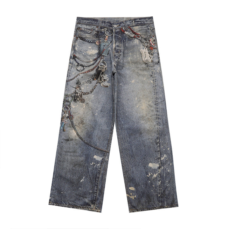 Straight cotton jeans