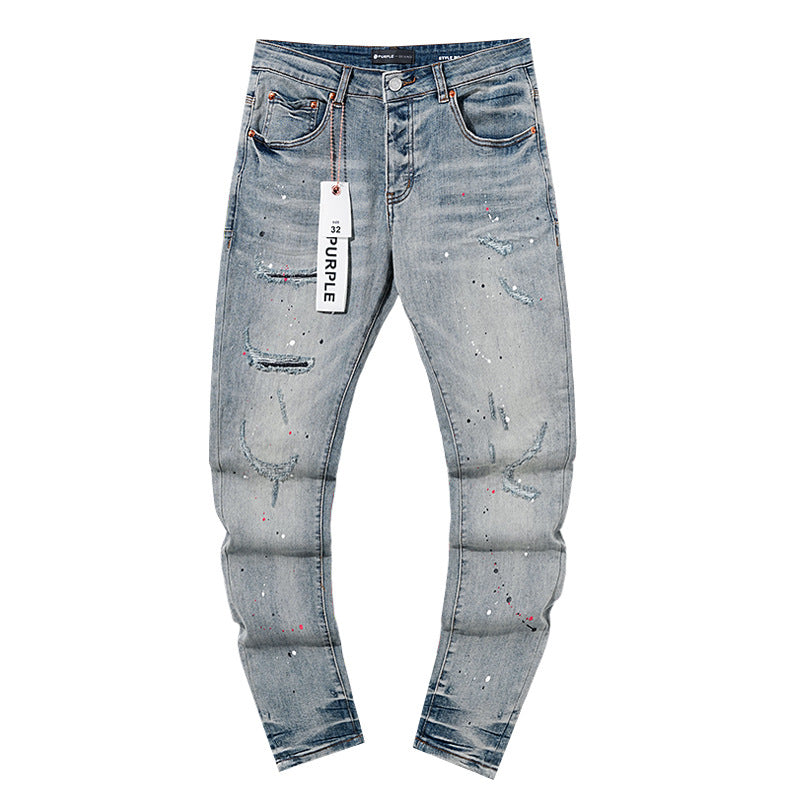 Amiri & Purple brand Hole-less straight-leg jeans Size 30