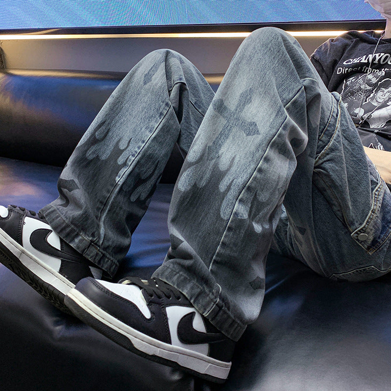 Men's  Loose Straight Leg Jeans
