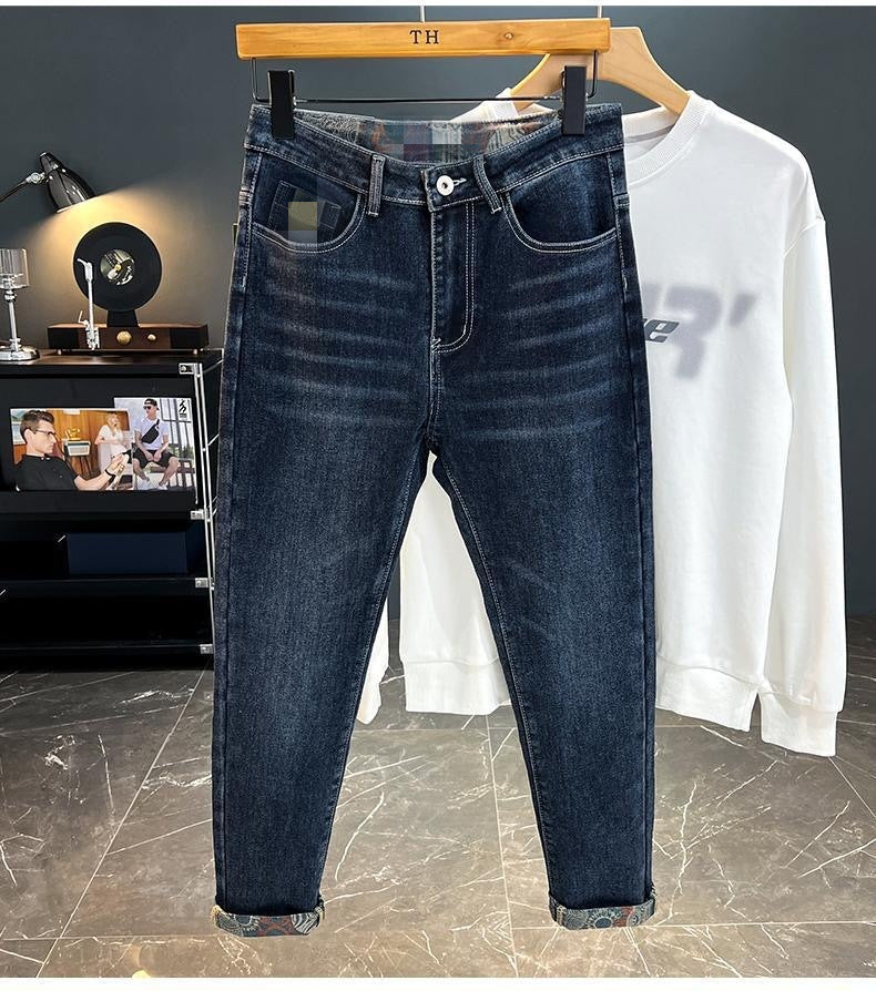 Breathable Printed Slim Fit Jeans