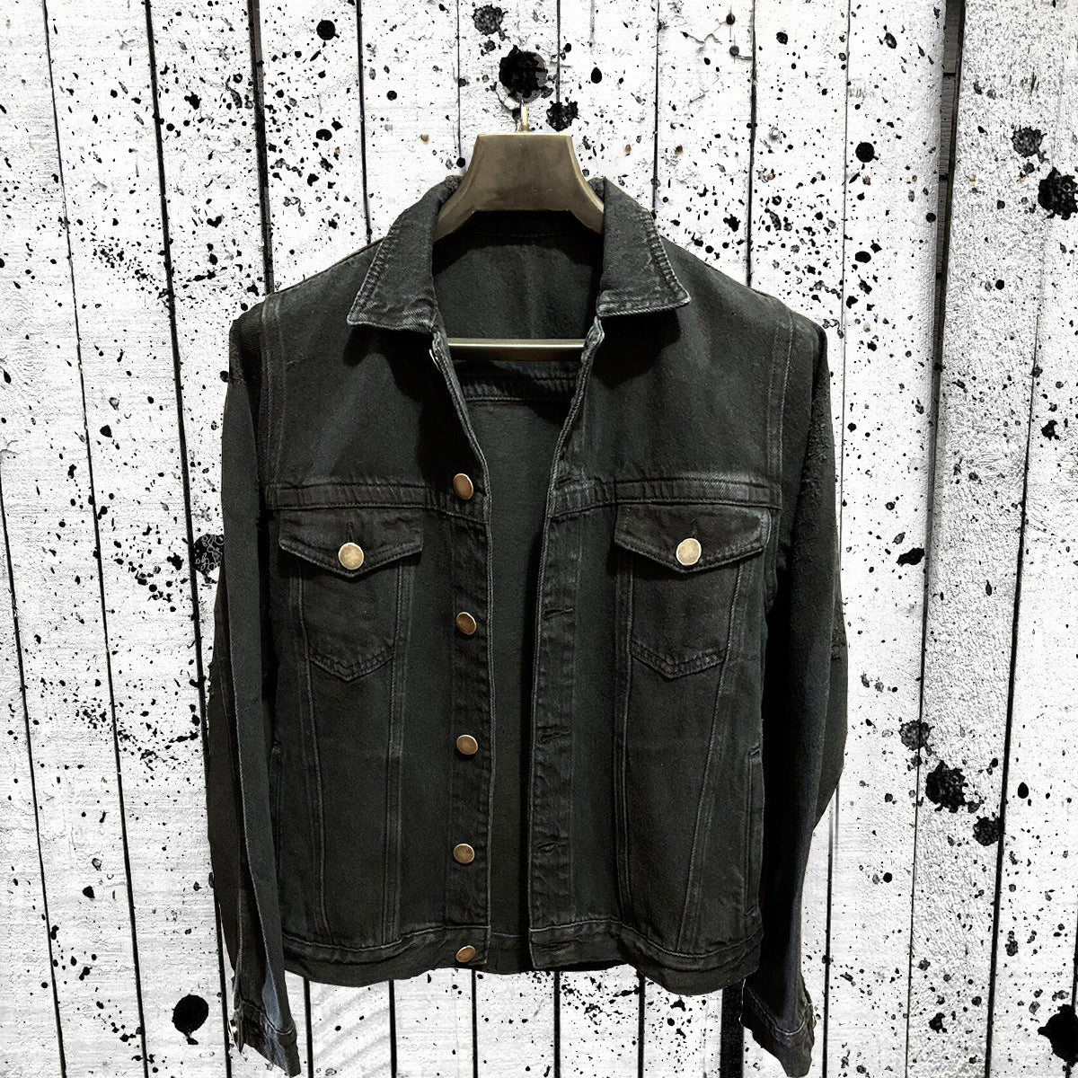 Punk Skull Design Men's Denim Jacket