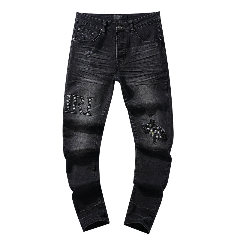 Amiri & Purple brand Hole-less straight-leg jeans Size 30