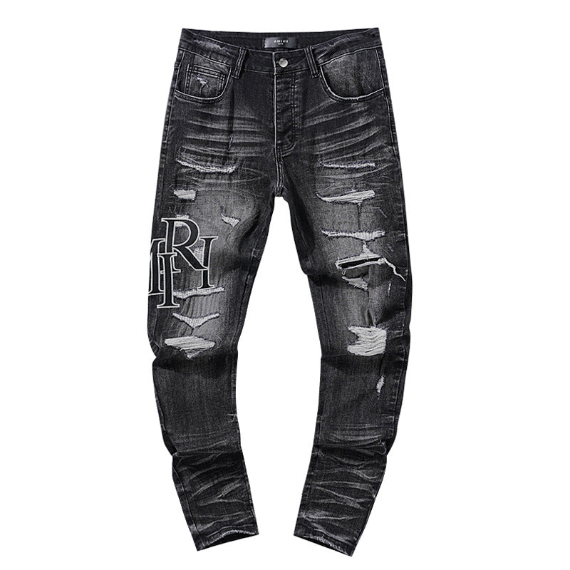 Amiri & Purple brand Hole-less straight-leg jeans Size 30