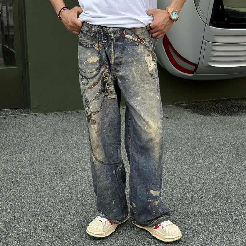 Straight cotton jeans