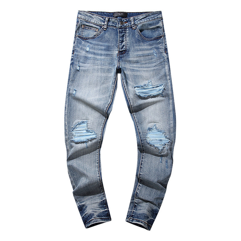 Amiri & Purple brand Hole-less straight-leg jeans Size 30