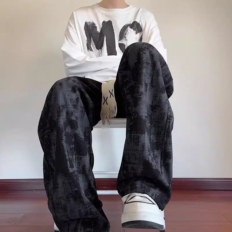 Men's Tie-Dye Wide-Leg Casual Pants