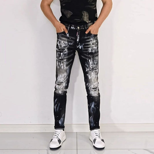 Men's Slim Fit Ripped Jeans