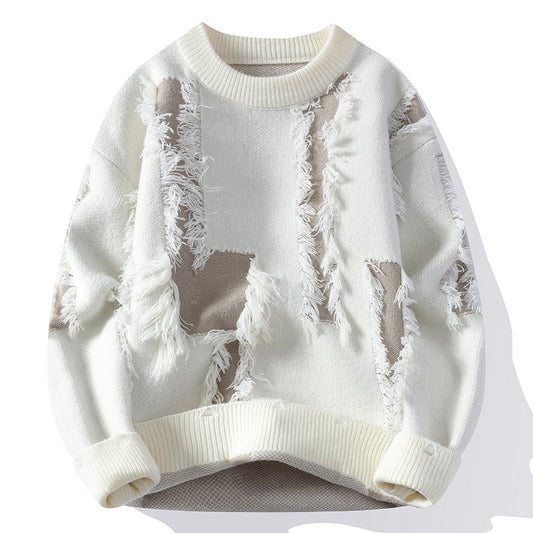 Mens Sweater Casual Loose Fit Knitwear