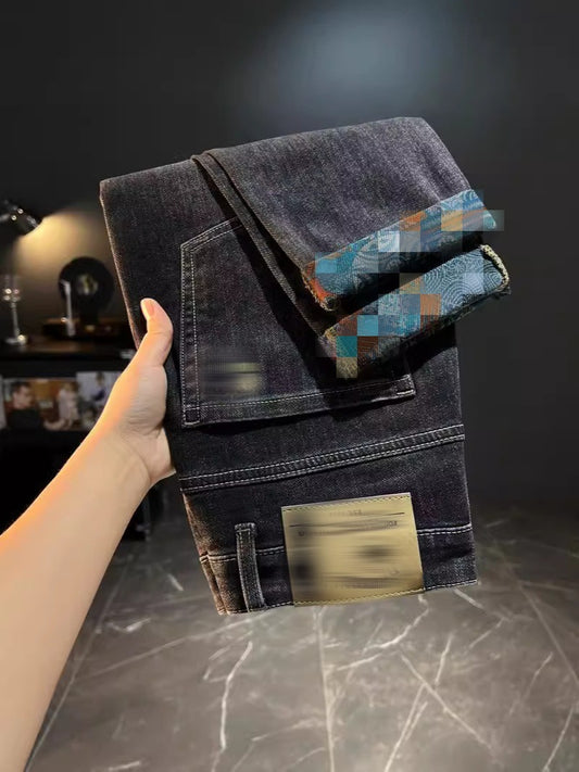 Breathable Printed Slim Fit Jeans