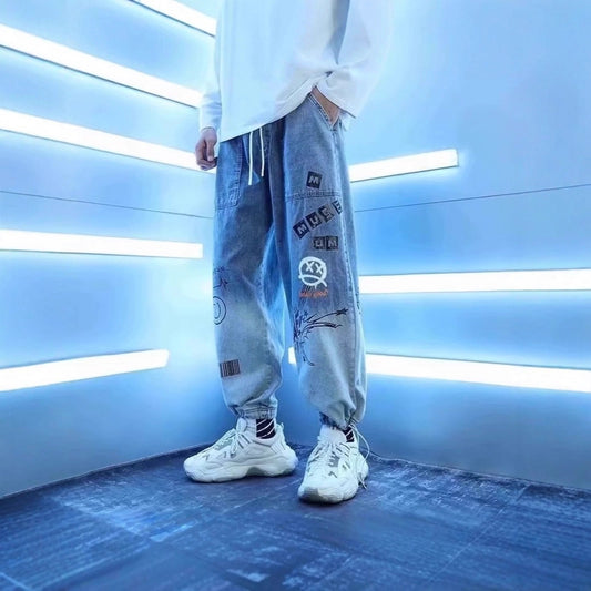 Summer New Letter Print Jeans